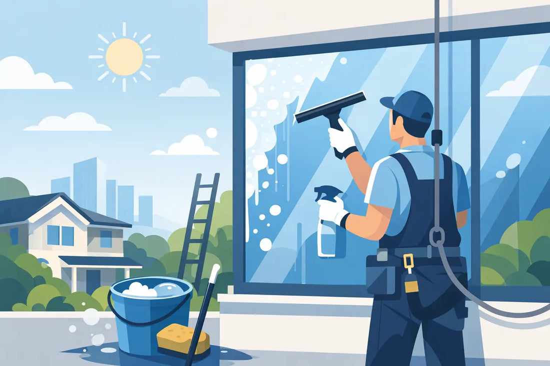 How to Clean Exterior Windows Safely
