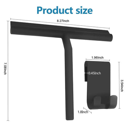 Matte Black Silicone Shower Squeegee