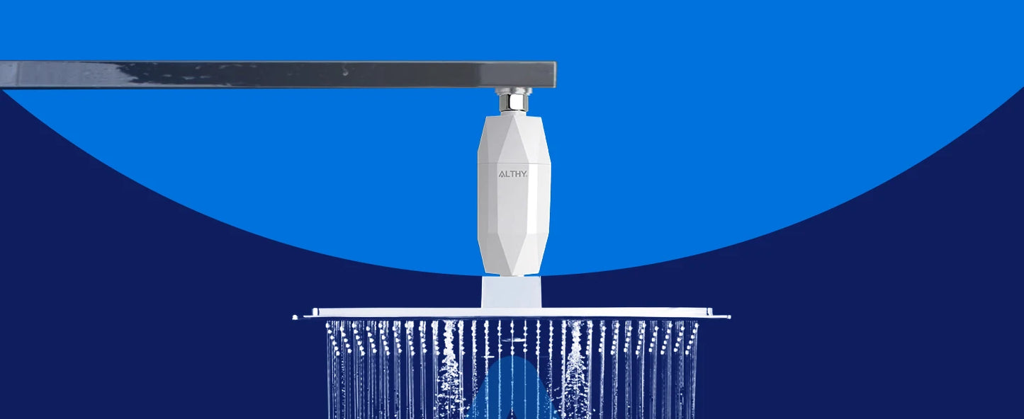 ALTHY Vitamin C Revitalizing Shower Water Filter - Reduces Chlorine Heavy Metal - Improves Dry Itchy Skin, Hair Dandruff, Eczema