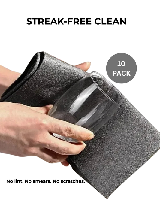 Streak-Free Microfiber Cleaning Cloths - (10) pack