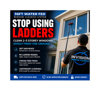 36ft Water Fed Window Cleaning System- Professional Exterior Cleaning Kit